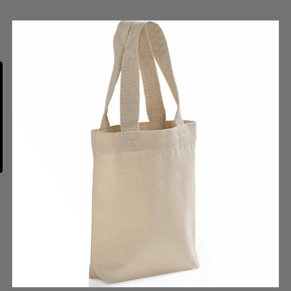 Beige Canvas Tote Bag
